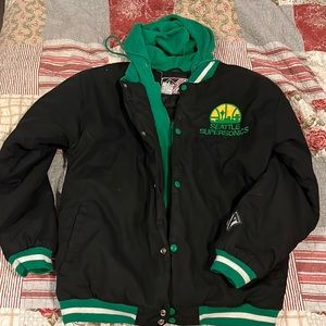 Vintage ‘90’s Seattle Sonics Team Athletics hoodie jacket XL
